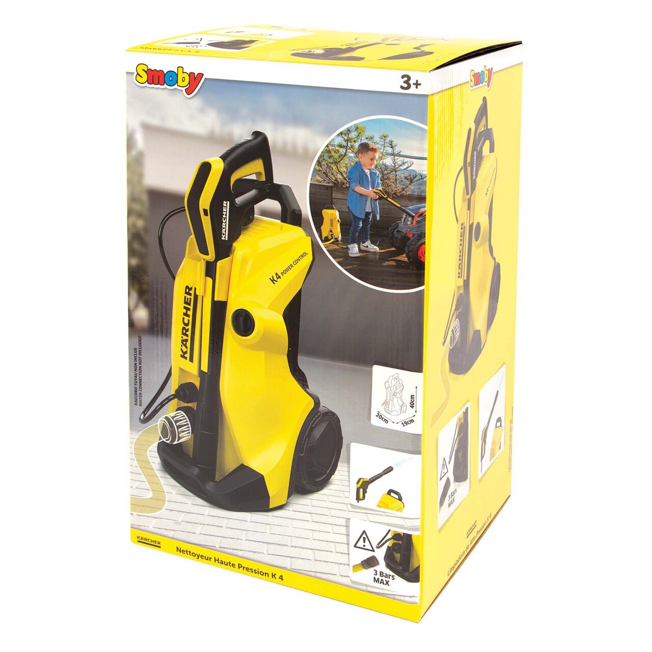 Smoby Toys: Karcher K4 Pressure Washer Toy - Kid's Outdoor Cleaner Tool Toy, Connects To Garden Hose